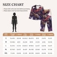 thumbnail image 4 of Fotbe Cool Skull Cowboy Pattern Long Sleeve Pajama Set for Women,Sleepwear Set,2-piece Loungewear Set,Soft PJs Comfy Nightwear with Pockets -XX-Large, 4 of 7