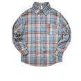 thumbnail image 5 of ClodeEU Women's Collared Button Down Long Sleeve Plaid Shirt,Casual Shacket with Chest Pocket ,Women's Plus L, 5 of 5