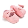 thumbnail image 3 of Infant Baby Girls Bowknot Shoes Soft Sole Princess Wedding Dress Flats Prewalker Newborn Light Baby Sneaker Shoes Pink 12-18M, 3 of 7