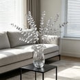 thumbnail image 6 of Artificial Silver Flower Stems Faux Metallic Roses, Bendable Branches For Home Vase Centerpiece, Wedding Party Farmhouse Table Arrangement Decor And Display, 6 of 6