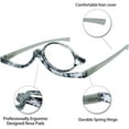 thumbnail image 5 of OCCI CHIARI Eye Make Up Reading Glasses Women Magnifying Eyewear Rotatable Cosmetic Eyeglasses 100 125 150 175 200 225 250 275 300 350 400 500 600(Black 2.0), 5 of 7