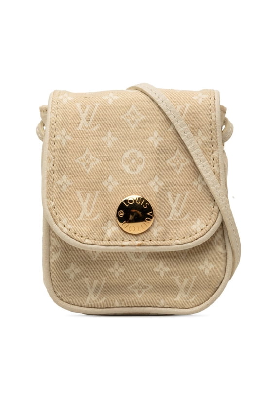 Pre-Owned Louis Vuitton Monogram Mini Lin Pochette Cancun Handbag Pouch Crossbody Shoulder Bag...