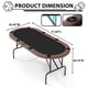 thumbnail image 3 of Qinaqin 71" Plegable Poker Mesa para 8 Players Te x as cm de Alturaoldem Casino con Padded Rails & Cup Alturaolders Portátil Folding Game Blackjack Profundidadominoes de, 3 of 8