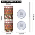 thumbnail image 3 of Pioneer Flower Floral Print Pattern 20oz Skinny Tumbler with Straw & Lid, Double Wall Vacuum Insulated Cup, Leak-Proof, Cup Holder Friendly, Hot 6H Cold 12H, 3 of 6