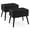 Black, variant on Costway 2 PCS Velvet Vanity Stool Ottoman with Storage Solid Wood Legs Flip-Up Top Gray