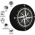 thumbnail image 5 of PISONIC Compass Spare Tire Cover Weatherproof Universal Wheel Protectors for RV Camper Travel Trailer SUV Truck 17 inch, 5 of 7
