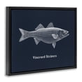 thumbnail image 3 of Stupell Industries Vineyard Stripers Fish Animals Painting Black Floater Framed Canvas Art Print Wall Art, 25 x 31, 3 of 9