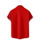 thumbnail image 3 of Camisas Para Hombre Manga Larga Hombres Casual Manga corta Primavera Verano Turndown Neck 3D Impreso Camisas Moda Top Blusa Camisas (Red, L), 3 of 5