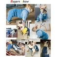 thumbnail image 7 of Dog Denim Jumpsuit Cat Pet Jean Overalls Clothes for Small Medium Dogs,Pet Jeans Apparel Puppy Jean Jacket,Dog Denim Jumpsuit Cat Pet Jean Overalls Clothes For Yorkie (Blue,L), 7 of 7