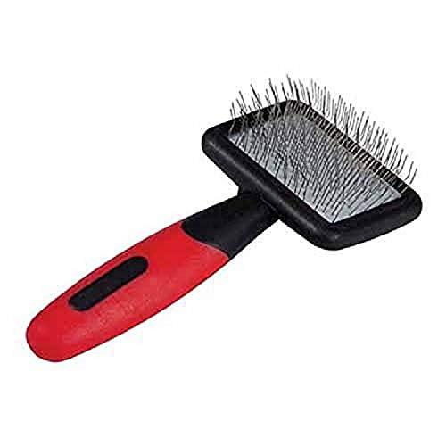 Bestpriceam Steel Pet Comb Shedding Brush for Dog & Cat Red Paw Print Pattern 