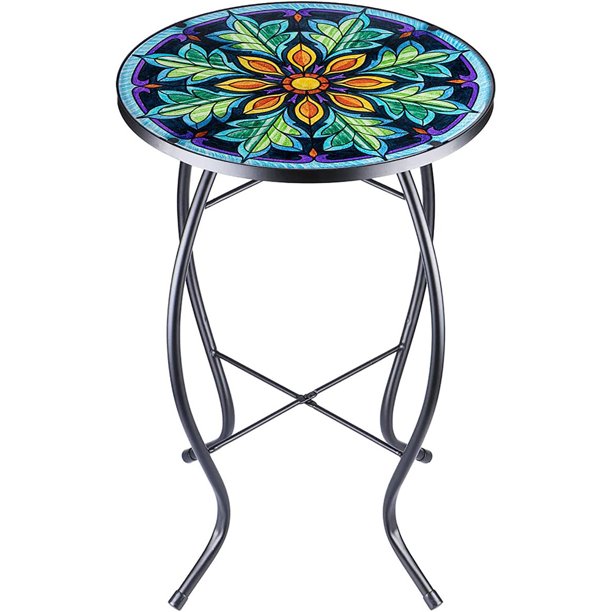 Outdoor side table Mosaic side table Patio side table Small side table
