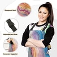 thumbnail image 2 of 5 Pcs Kitchen Set Heat Resistant Oven Mitts and Non-Slip Pot Holders with Adjustable Cooking Apron Colorful Marble, 2 of 6