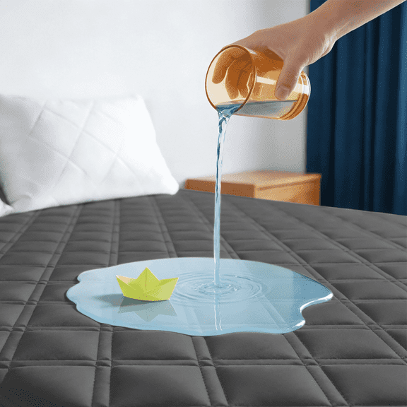 JOODOU Queen Mattress Protector, 100% Waterproof Mattress Pad, Breathable Mattress Cover with Deep Pocket 8"-21", Quilted Padded Bed Cover, Soft & Noiseless 60" x 80" Gray