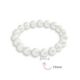 thumbnail image 3 of Bling Jewelry Womens Fashion Stackable Stretch Bracelet with White Simulated Pearl 10MM Round Beads, 3 of 5