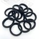 thumbnail image 3 of 100 bandas elásticas para cabello grueso, sin metal, sin costuras, de poliéster negro suave, elásticas para mujeres y niñas, cabello grueso y rizado ER, 3 of 5