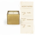 thumbnail image 2 of Vanilla Reserve Vanilla Sandalwood Scented Candle in Gold Cube Jar, Luxury Home Decor Candle, 2 of 5