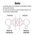 thumbnail image 5 of CERRADURA TRUBAL LAT BRILL BAÑO PRETUL 23566 Pretul BAL-LB-BP, 5 of 5