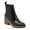 Black, variant on Womens Modesty Faux Leather Stack Heel Ankle Boots
