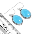 thumbnail image 3 of Blue Chalcedony Earring 925 Sterling Silver Handmade Jewelry, 3 of 4