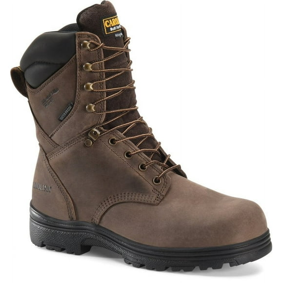 CAROLINA Men's 8" Surveyor Soft Toe Waterproof Insulated Work Boot Dark Brown - CA3034