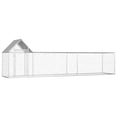 thumbnail image 4 of vidaXL Chicken Cage Walk-in Chicken Coop Pen Poultry Cage Galvanized Steel, 4 of 30