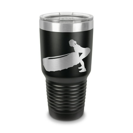

Girl Tire Flip Tumbler 30 oz - Laser Engraved w/ Clear Lid - Stainless Steel - Vacuum Insulated - Double Walled - Travel Mug - fitness woman women workout crossfit - Black