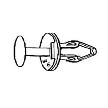 Gts Hood Shields - W & E Sales 3224 Plastic Push Rivet, Radiator Site Shield, Retainer, Hood Bracket