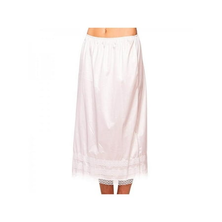 MarinaVida - MarinaVida Women's Elastic Waist Slip Ladies Lace Long ...