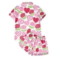 thumbnail image 4 of Wyzesi Womens Robes Lightweight Snap Front 2 Piece Pajama Pattern Printed Short Sleeved Button Down Shirt and Shorts Pajama Set, 4 of 5