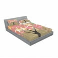 thumbnail image 3 of Ambesonne Tree Fitted Sheet & Pillow Sham Set, Watercolor on Retro Newspaper, Twinxl, Multicolor, 3 of 3