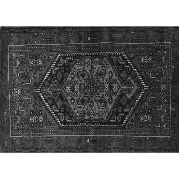 Ahgly Company Indoor Rectangle Persian Gray Traditional Area Rugs, 5' x 7'