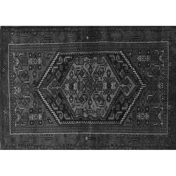 Ahgly Company Indoor Rectangle Persian Gray Traditional Area Rugs, 2' x 4'