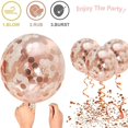 thumbnail image 3 of Globos con purpurina y globos de látex de color oro rosa para cumpleaños, bodas, ceremonias de graduación, decoraciones para fiestas nupciales. (50 oro rosa) Rojo Verde MX-0130296FYD, 3 of 5
