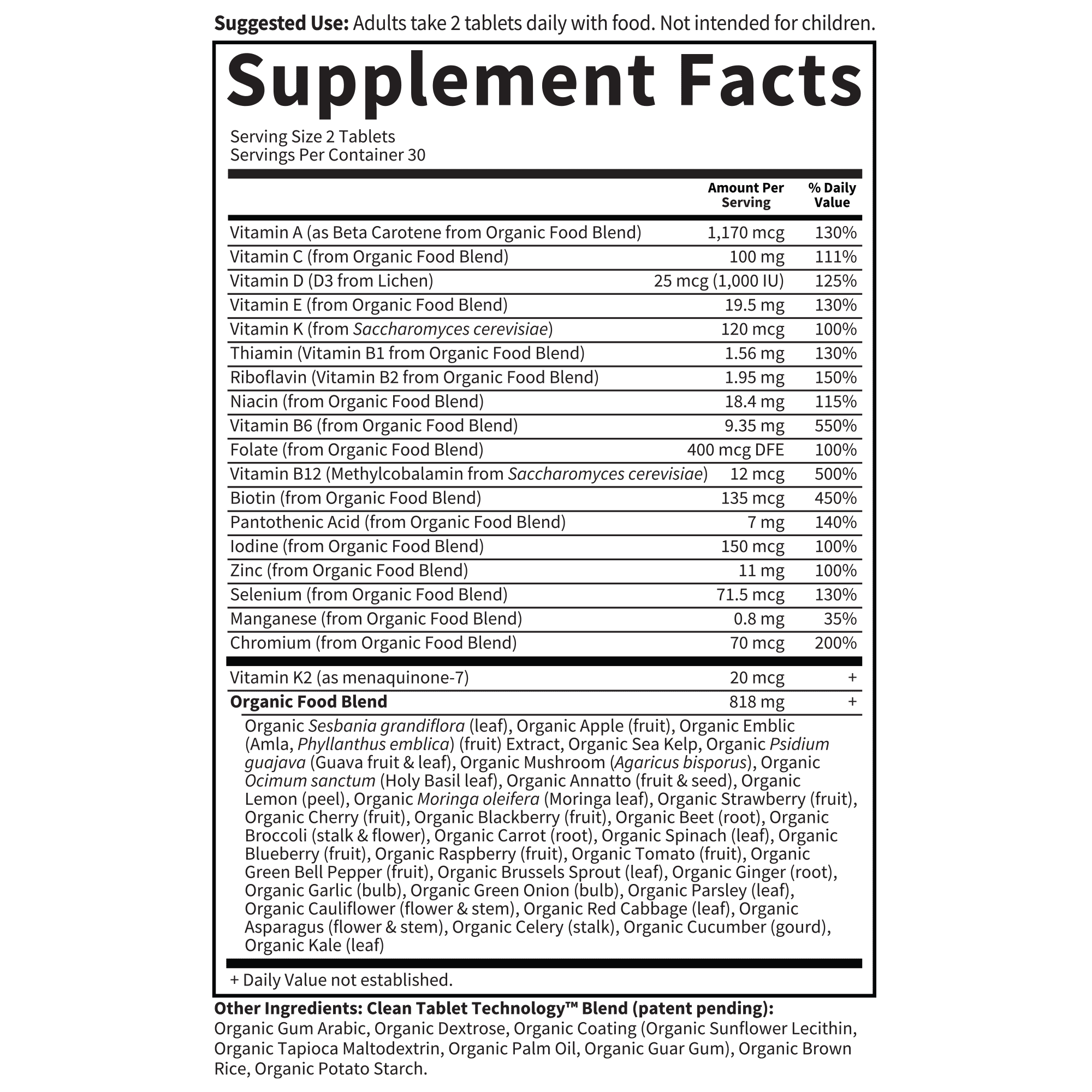 Garden of Life Organics Men's Multi, Whole Food Multivitamin, 60 Tablets