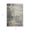 thumbnail image 3 of 8' X 10' Gray Charcoal And Beige Abstract Washable Indoor Outdoor Area Rug, 3 of 5