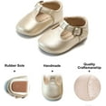 thumbnail image 4 of Soft Sole Leather Baby Shoes - Infant Baby Walking Shoes Moccasinss Rubber Sole Crib Shoes, 4 of 6