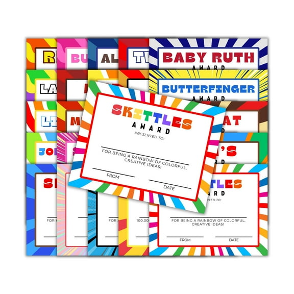 Candy Bar Classroom Awards 25 pk Different Elementary Themed End of Year Superlatives Most Likely To Students Achievement Recognition