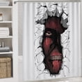 thumbnail image 5 of Attack On Titan Shower Curtain Set 4 Piece, Set Bathroom Sets with Rugs(Bath Mat,U Shape Mat Toilet Lid Cover Mat) Durable Bathroom Decor, 5 of 8