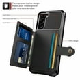 thumbnail image 3 of Samsung Galaxy S21 Wallet Case, Dteck Heavy Duty Hard Silicone Shockproof Case Magnetic Flip Leather Card Holder Protective Cover For Samsung Galaxy S21 6.2 inch, Black, 3 of 8