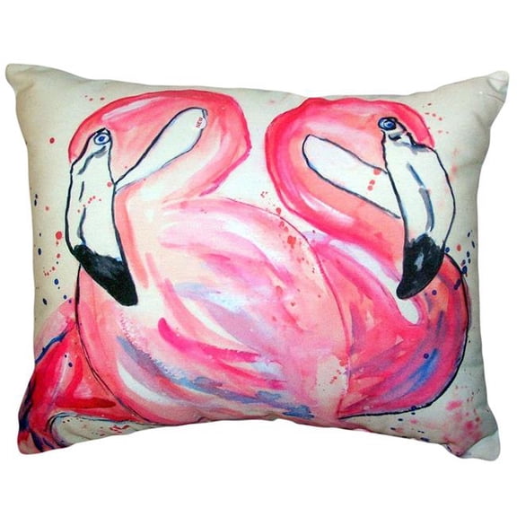 16 x 20 in. Betsys Flamingos No Cord Pillow