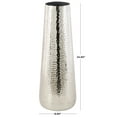 thumbnail image 4 of DecMode 25" Tall Hammered Silver Aluminum Metal Vase, 4 of 15