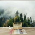 thumbnail image 2 of Modern Wallpaper Murals 3D Misty landscape pine forests Peel and Stick Removable Self-Adhesive PVC Wall Stickers for Nursery Kids Bedroom TV Wall Decor, 2 of 5