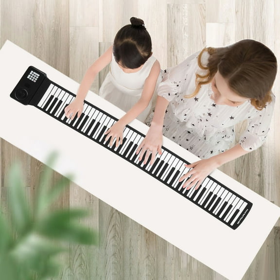 BESTYASH 1Set Portable Piano Keyboard Designed For Travel And Beginners In Black Silicone Material