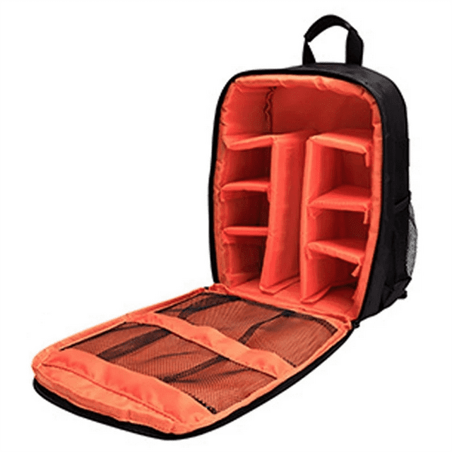 Sac à Dos Multifonction pour Appareil Photo Numérique, Imperméable, pour l'Extérieur, Sac pour Appareil Photo Reflex Numérique, Pochette pour Objectif, Sac pour Appareil Photo Reflex Numérique Orange, 1 x Sac pour Appareil Photo, Orange