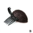 thumbnail image 2 of Misterolina Puff Hair Head Cushion Hair Volume Clips Fluffy Hair Pad Sponge Clip Bun Comb Bump It Up Volume Hair Base Set for Women and Girls DIY Hairstyling Tools Black, 2 of 8