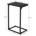 thumbnail image 3 of Juego de mesa auxiliar en forma de C AMHANCIBLE Black HET02BBK para sala de estar, 3 of 8