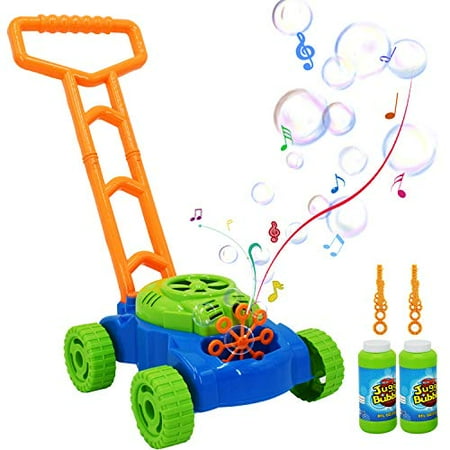 HEDGBOBO Music Bubble Lawn Mower Electronic Bubble Blowing Mover ...