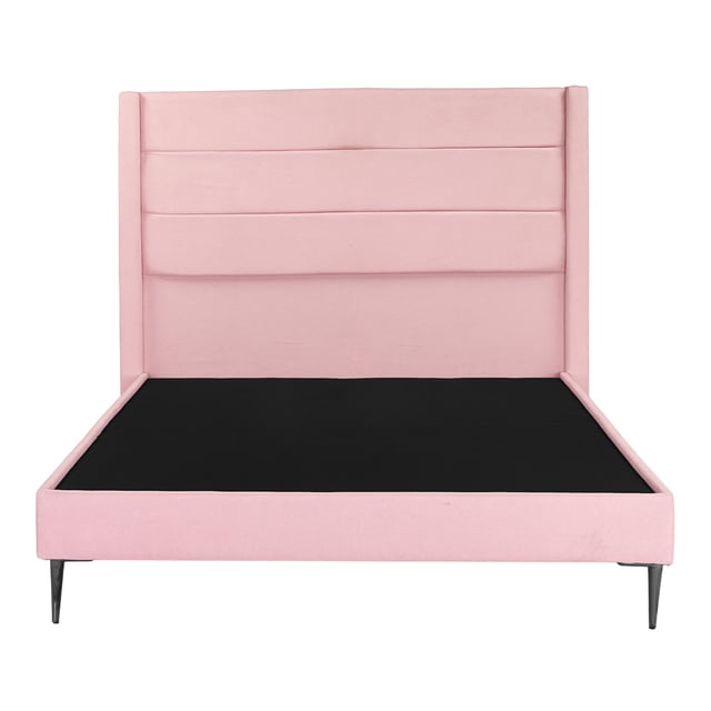 Box Base Cama Slim Individual+Cabecera Lugo Rosa