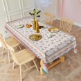 thumbnail image 3 of Pink Cherry Flower Rose Tablecloth,Oil Proof Spill Proof Polyester Table Cover for Rectangle Tables,Durable Table Clothes Fitted Tablecloths for Dining Room Camping Indoor Outdoor, 3 of 6