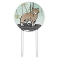 thumbnail image 1 of Acrylic Bobcat Lynx Cat Cake Topper Party Decoration for Wedding Anniversary Birthday Graduation, 1 of 6